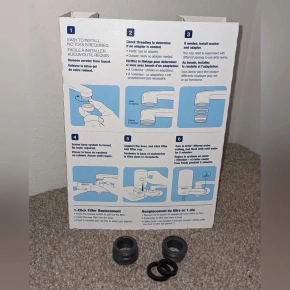 Brita‎ Elite Faucet Water Filtration Mount System White 2 Filters NIOB - Picture 8 of 8